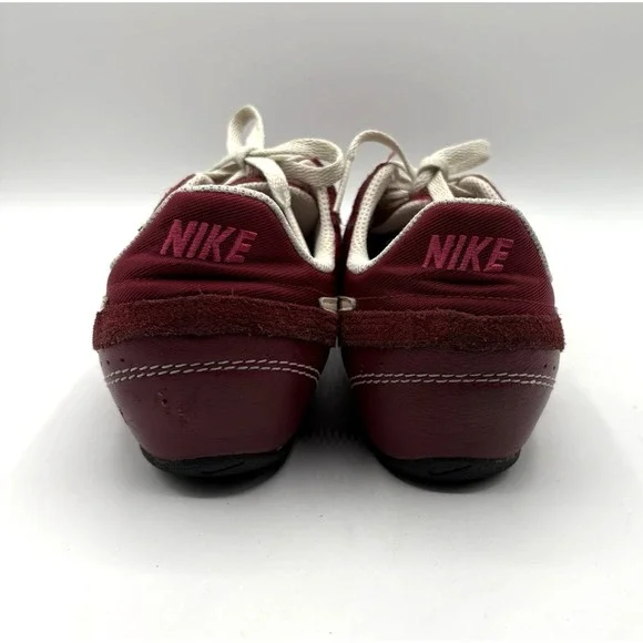 NIKE Sneakers Women's Size 6.5 Maroon Shoes Retro Athleisure Sporty - Picture 7 of 9